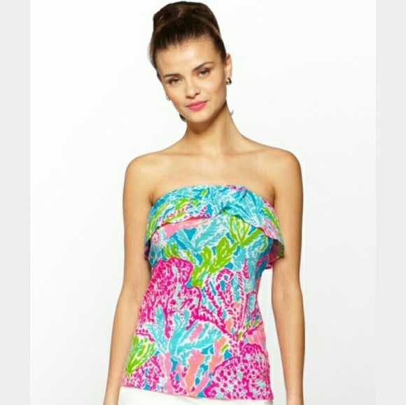 SOON LILLY PULITZER LET'S CHA CHA WILEY TUBE TOP M - Picture 2 of 2